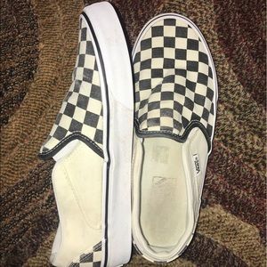 B&W Checkered Vans Women’s Size 7.5
